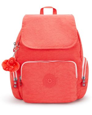 Kipling City Zip Petit sac à dos presque corail - Rouge