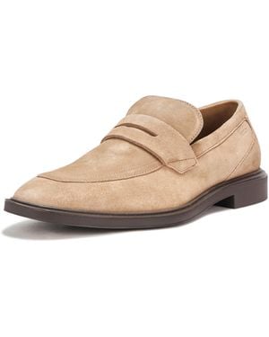 HUGO Gryff Suede Loafer - Natural