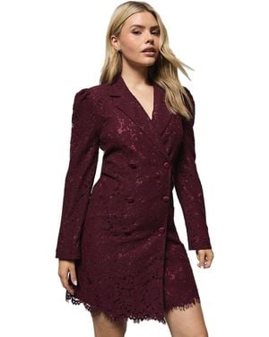 Dorothy Perkins Lace Blazer Dress - Red