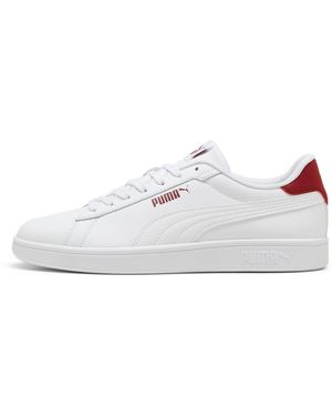 PUMA Sneakers Smash 3.0 L 40 White Intense Red - Bianco