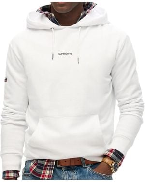 Superdry Sweat à Capuche Blanc Plain Hood
