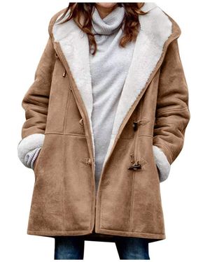 Superdry Lalaluka Jacket Winter Large Plain Plus Velvet Thorn Button Pocket Coat Cardigan Down Jacket Parka Winter Coats in Brown Lyst UK