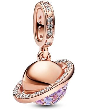 PANDORA Ciondolo scintillante in argento sterling con lega di metallo placcato oro - Rosa