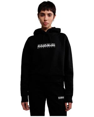 Napapijri Sweat à capuche et lacets pour femme - Noir