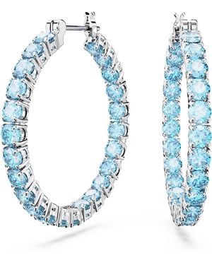 Swarovski Pendientes De Aro 5647446 Matrix Azules - Blue