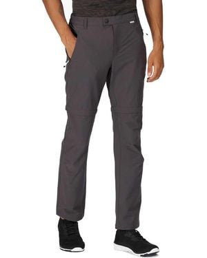 Regatta Highton Zip Off Walking Trousers Pantalones - Negro