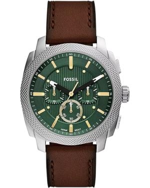 Fossil Orologio Analogico al Quarzo Uomo con Cinturino in Pelle FS6100 - Verde