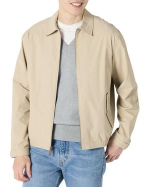Amazon Essentials Relaxed-fit Lightweight Stretch Zip-up Bomber Jacket - Natural