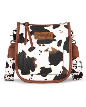 Wrangler Small Crossbody Bag For Western Shoulder Purse With Adjustable Strap - Brown