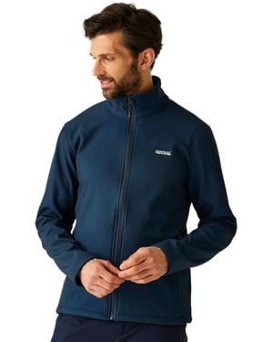 Regatta S Cera V Softshell Jacket Water Repellent Breathable Winter Layer Top - Blue