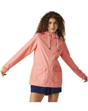 Regatta Waterproof Jacket Abrigo Impermeable con Capucha y Cremallera Completa Bayletta para Mujer - Rosa