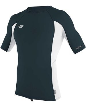 O'neill Sportswear 2018 Premium Skins Short Sleeve Rash Vest 4169b,,slate/white,large - Blue