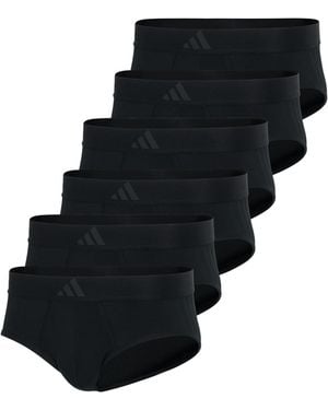 adidas Basic Brief Unterhose Slip Unterwäsche 6er Pack - Schwarz