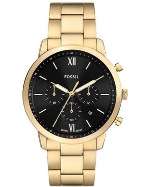Fossil Neutra Quartz Stainless Steel Chronograph Watch - Metallic
