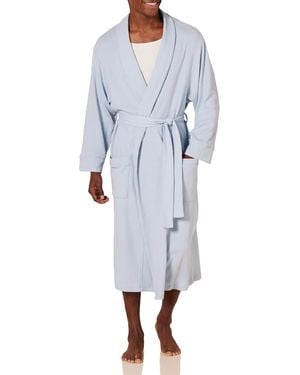 Amazon Essentials Lightweight Waffle Bathrobe - Blue