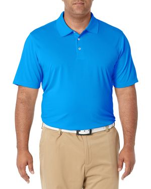 Amazon Essentials Polo da Golf a iche Corte Traspirante Ad Asciugatura Rapida Uomo - Blu