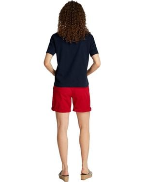 Tommy Hilfiger Slub Crop V-nk Ss Ww0ww43901 - Rood