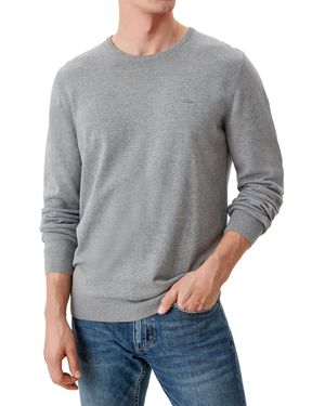 S.oliver Pullover mit Logo-Stickerei - Grau