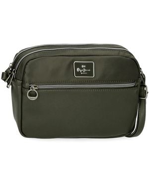 Pepe Jeans Christine Shoulder Bag Green 24x16x9cm Polyester With Faux Leather Details By Joumma Bags