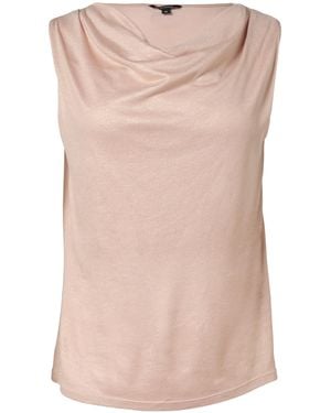 Comma, Top mit Wasserfall-Ausschnitt perlmuttrosa 46 - Pink