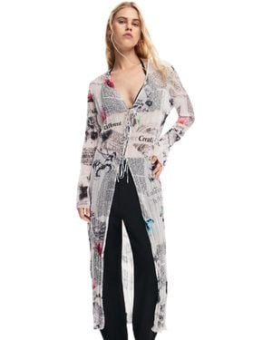 Desigual Chemisier sans ches pour Blouse - Bleu