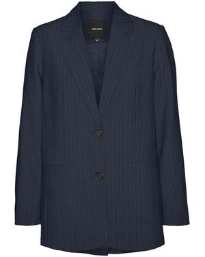 Vero Moda VMELI LS Loose Herringbone Blazer - Blau