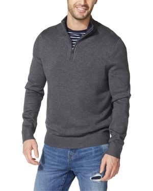 Nautica Quarter-Zip Sweater Pullover - Grau