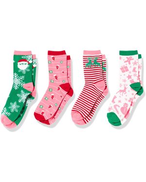 Vero Moda Vmelf Giftbox Xmas Socken,Snow White/Pack:BOX 4,Einheitsgröße - Schwarz