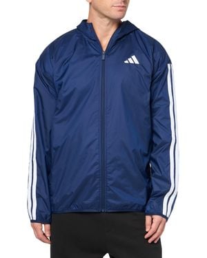 adidas Essentials 3-Stripes Windbreaker Veste pour vêtement d'extérieur - Bleu