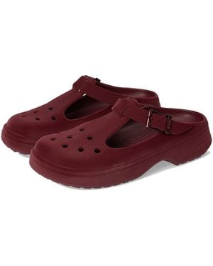 Crocs™ Classic Mary Jane Velvet Clog - Rojo