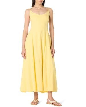 The Drop Luna Scoop Neck Linen Maxi Dress Maxikleid - Gelb
