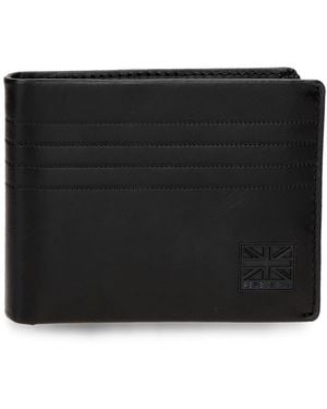 Pepe Jeans Hudson Wallet With Coin Purse Black 11x8x1cm Leather By Joumma Bags