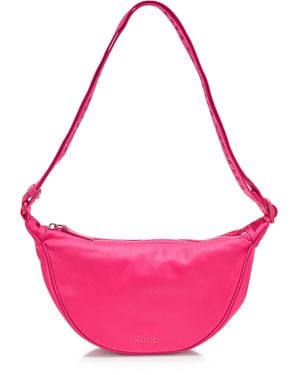 HUGO Repeat Logo Strap Crossbody Bag - Pink