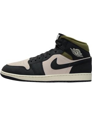 Nike Air Jordan 1 Mid Trainers Hv4091 - Black