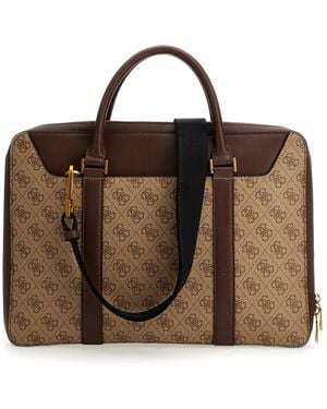 Guess VEZZOLA SMRT Top ZP - Marrone