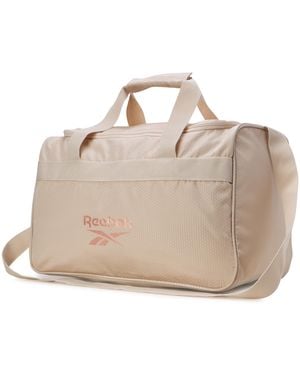 Reebok Classic Compact Sports Gym Bag - Lightweight Overnight Weekender Bag For - Natural