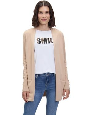 Betty Barclay Feinstrickjacke mit Taschen 42 - Weiß