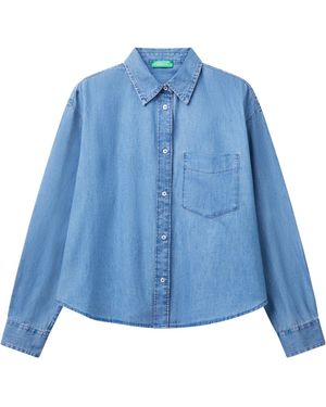 Benetton Camicia 5dhjdq07u Unterhemd - Blau