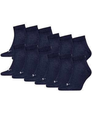 PUMA Quartersocken 12 Paar aus Baumwollmix - Blau