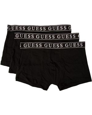 Guess Boxer Uomo Confezione 3pezzi tripack Elastico a Vista Cotone elasticizzatoarticolo U2VG00JR00A TRIPACK Trunk - Nero