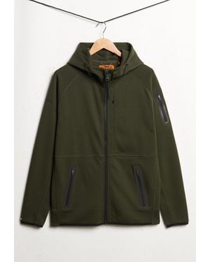 Superdry , Tech Logo Ziphood, M2013743a, Surplus Goods Olive Green, Xxl, , Volwassenen - Grijs