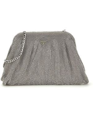 Guess Zalina Frame Clutch Silver - Zwart