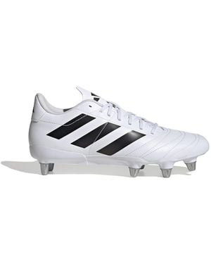 adidas S Kakari Adults Soft Ground Rugby Boots White/black 10 Uk