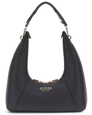 Guess Calista Top Zip Shoulder Bag Black - Nero