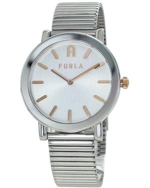 Furla Orologio da donna analogico al quarzo con cinturino in acciaio inossidabile WW00003007L1 - Metallizzato