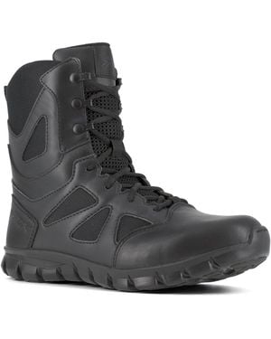Reebok Rb8805 Sublite Cushion Soft Toe 8" Tactical Boot With Side Zipper Black Military