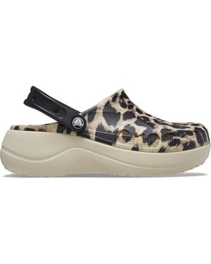 Crocs™ Baya Plataform Bedrukte Klomp Voor - Grijs
