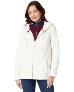 Tommy Hilfiger Sherpa Hoodie Soft Ivory Sm - White