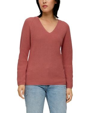 S.oliver Strickpullover mit Raglanärmeln - Rot