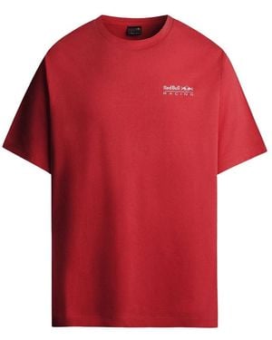 Pepe Jeans Red Bull Racing X RBR Pit Stop Crew Tee T-Shirt - Rot